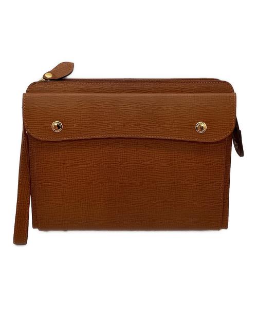 Burberry's（バーバリー）Burberry's (バーバリー) WRIST BAG クラッチバッグ ブラウンの古着・服飾アイテム