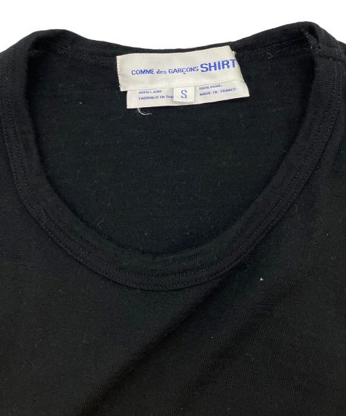COMME des GARCONS SHIRT（コムデギャルソンシャツ）COMME des GARCONS SHIRT (コムデギャルソンシャツ) プリント長袖Tシャツ ロングスリーブカットソー ブラック サイズ:SIZE Sの古着・服飾アイテム