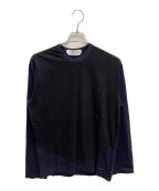 COMME des GARCONS SHIRTコムデギャルソンシャツ）の古着「長袖カットソー」｜ネイビー×ブラック