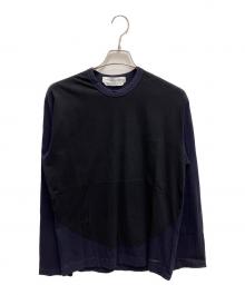 COMME des GARCONS SHIRT（コムデギャルソンシャツ）の古着「長袖カットソー」｜ネイビー×ブラック