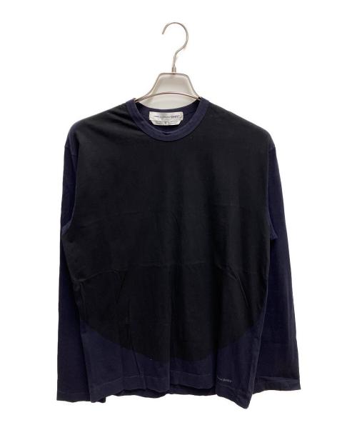 COMME des GARCONS SHIRT（コムデギャルソンシャツ）COMME des GARCONS SHIRT (コムデギャルソンシャツ) 長袖カットソー ネイビー×ブラック サイズ:SIZE Mの古着・服飾アイテム