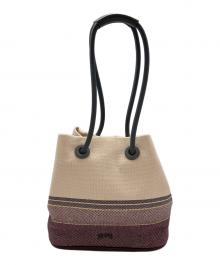 CAMPER（カンペール）の古着「ISARI トートバッグ」｜アイボリー×パープル