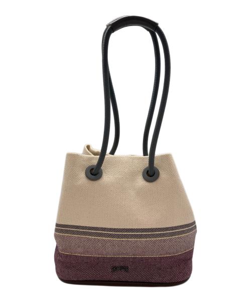 CAMPER（カンペール）CAMPER (カンペール) ISARI トートバッグ アイボリー×パープルの古着・服飾アイテム