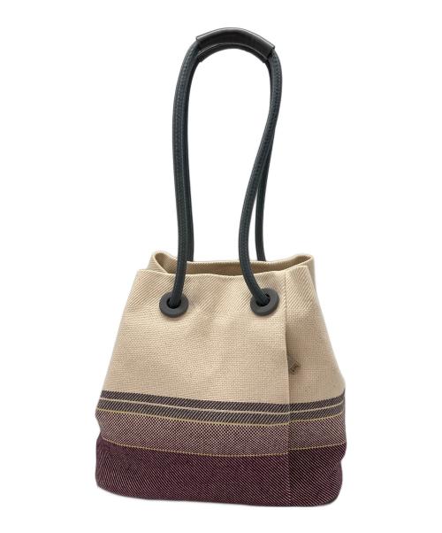 CAMPER（カンペール）CAMPER (カンペール) ISARI トートバッグ アイボリー×パープルの古着・服飾アイテム