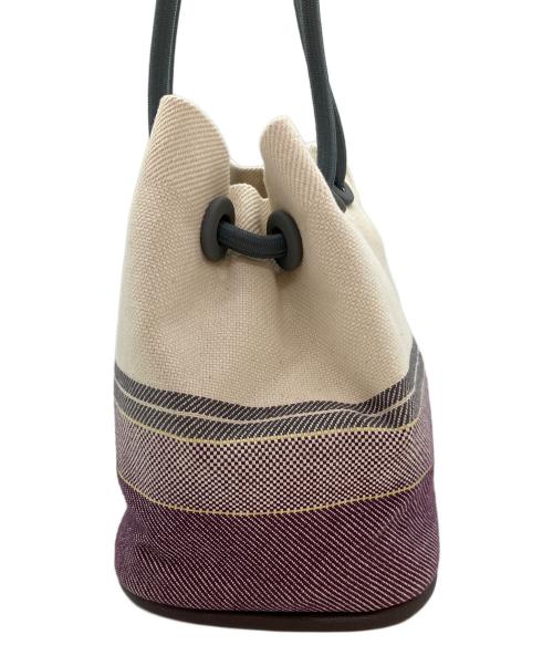 CAMPER（カンペール）CAMPER (カンペール) ISARI トートバッグ アイボリー×パープルの古着・服飾アイテム
