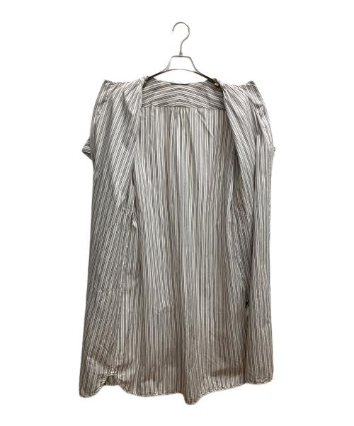 MACPHEE（マカフィー）MACPHEE (マカフィー) 半袖ワンピース ホワイト×ブラウン サイズ:SIZE 36の古着・服飾アイテム