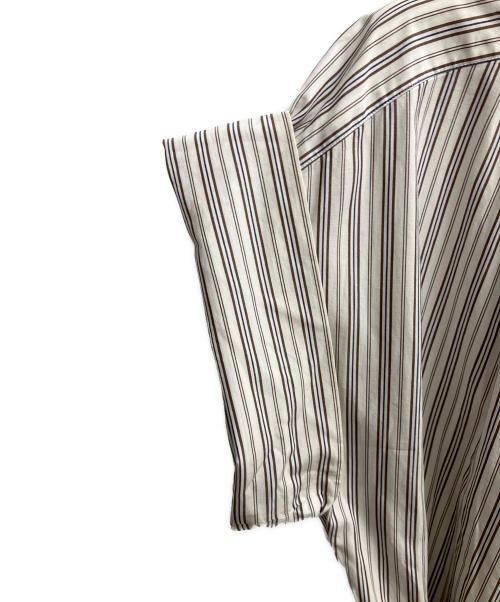 MACPHEE（マカフィー）MACPHEE (マカフィー) 半袖ワンピース ホワイト×ブラウン サイズ:SIZE 36の古着・服飾アイテム