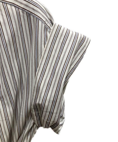 MACPHEE（マカフィー）MACPHEE (マカフィー) 半袖ワンピース ホワイト×ブラウン サイズ:SIZE 36の古着・服飾アイテム