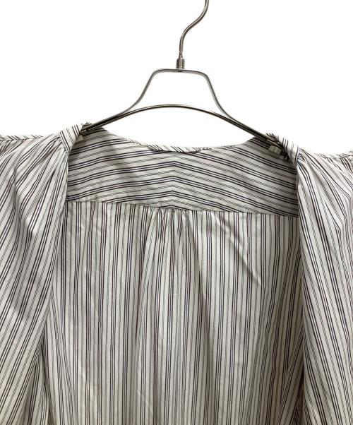 MACPHEE（マカフィー）MACPHEE (マカフィー) 半袖ワンピース ホワイト×ブラウン サイズ:SIZE 36の古着・服飾アイテム