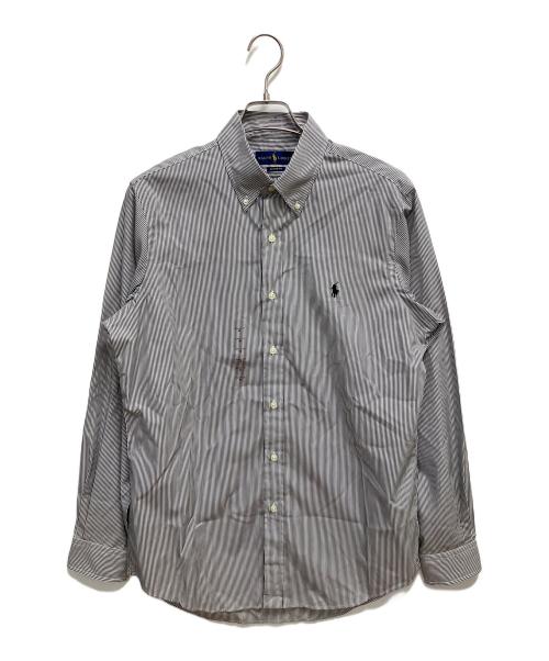 RALPH LAUREN（ラルフローレン）RALPH LAUREN (ラルフローレン) CLASSIC FIT 長袖シャツ グレー×ホワイト サイズ:SIZE M 未使用品の古着・服飾アイテム