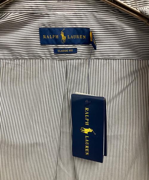 RALPH LAUREN（ラルフローレン）RALPH LAUREN (ラルフローレン) CLASSIC FIT 長袖シャツ グレー×ホワイト サイズ:SIZE M 未使用品の古着・服飾アイテム