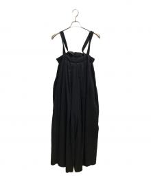 TODAYFUL（トゥデイフル）の古着「Linen Wide Salopette」｜ブラック