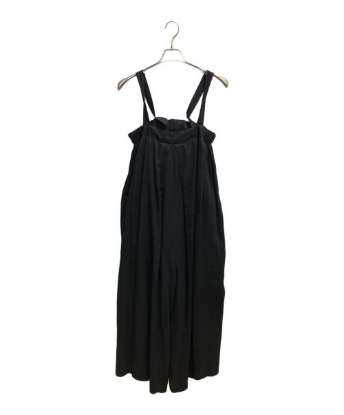 TODAYFUL（トゥデイフル）TODAYFUL (トゥデイフル) Linen Wide Salopette ブラック サイズ:SIZE 38の古着・服飾アイテム