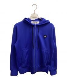 PLAY COMME des GARCONS（プレイコムデギャルソン）の古着「ジップパーカー」｜ブルー