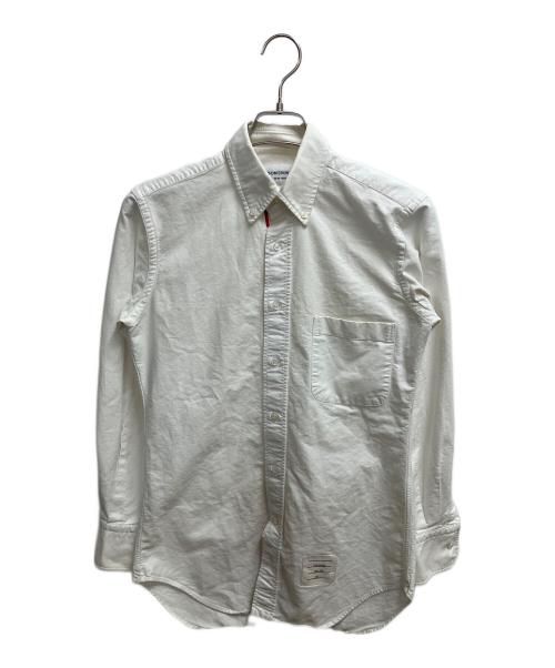 Thom Browne（トムブラウン）Thom Browne (トムブラウン) グロスグレインフラケットクラシックオックスフォードシャツ 長袖シャツ ホワイト サイズ:SIZE 1の古着・服飾アイテム
