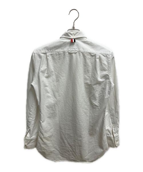Thom Browne（トムブラウン）Thom Browne (トムブラウン) グロスグレインフラケットクラシックオックスフォードシャツ 長袖シャツ ホワイト サイズ:SIZE 1の古着・服飾アイテム