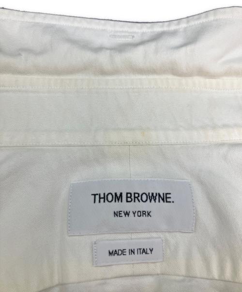 Thom Browne（トムブラウン）Thom Browne (トムブラウン) グロスグレインフラケットクラシックオックスフォードシャツ 長袖シャツ ホワイト サイズ:SIZE 1の古着・服飾アイテム