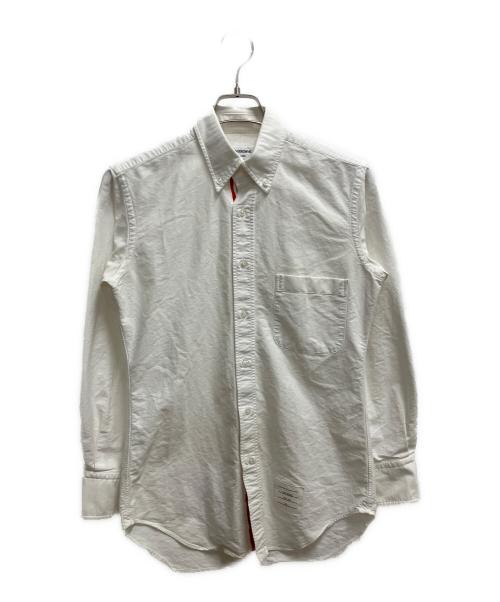 Thom Browne（トムブラウン）Thom Browne (トムブラウン) グロスグレインフラケットクラシックオックスフォードシャツ 長袖シャツ ホワイト サイズ:SIZE 1の古着・服飾アイテム