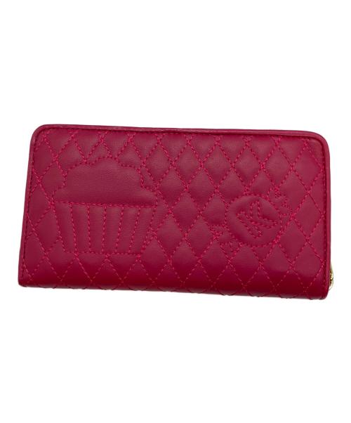 Karl Lagerfeld（カール ラガーフェルド）Karl Lagerfeld (カール ラガーフェルド) キルティングウォレット 長財布 ピンク 未使用品の古着・服飾アイテム