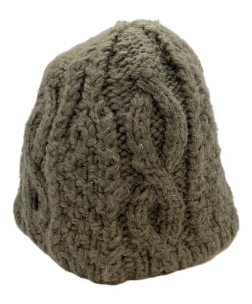 stussy（ステューシー）stussy (ステューシー) SKULLCAP CABLE KNIT グレー サイズ:57cmの古着・服飾アイテム