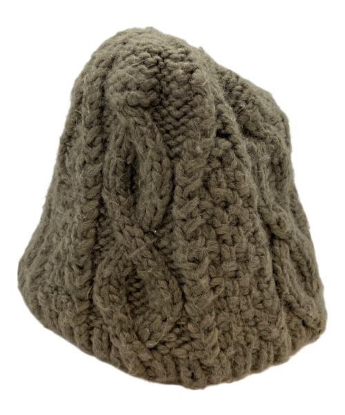 stussy（ステューシー）stussy (ステューシー) SKULLCAP CABLE KNIT グレー サイズ:57cmの古着・服飾アイテム