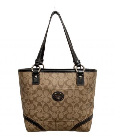 中古・古着通販】COACH (コーチ) シグネチャー トートバッグ ベージュ