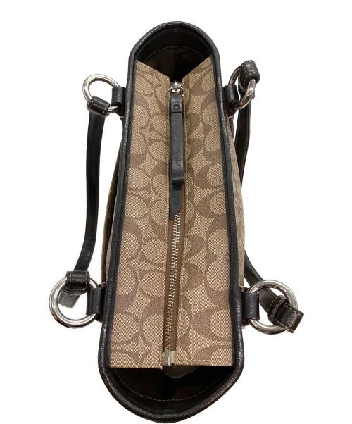 COACH（コーチ）COACH (コーチ) シグネチャー　トートバッグ ベージュ×ブラウンの古着・服飾アイテム