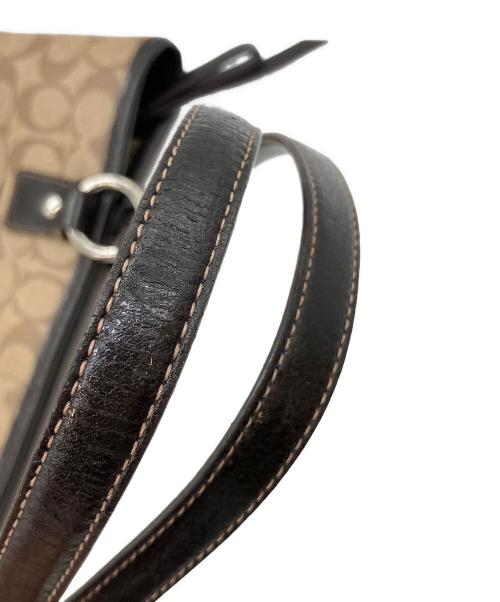 COACH（コーチ）COACH (コーチ) シグネチャー　トートバッグ ベージュ×ブラウンの古着・服飾アイテム