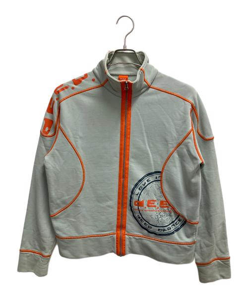 HUGO BOSS（ヒューゴ ボス）HUGO BOSS (ヒューゴ ボス) ジップブルゾン グレー×オレンジ サイズ:SIZE Freeの古着・服飾アイテム