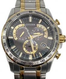 CITIZEN（シチズン）の古着「アテッサ エコ・ドライブ クロノグラフ 腕時計」｜グレー