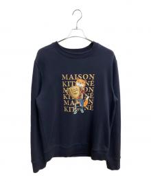 maison kitsune（メゾンキツネ）の古着「FOX CHAMPION REGULAR SWEATSHIRT スウェット」｜ネイビー