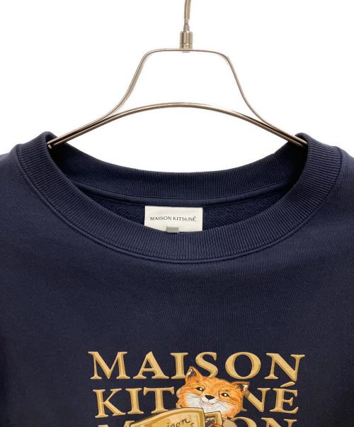 maison kitsune（メゾンキツネ）MAISON KITSUNE (メゾンキツネ) FOX CHAMPION REGULAR SWEATSHIRT スウェット ネイビー サイズ:SIZE Lの古着・服飾アイテム