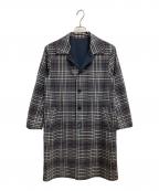 J.PRESSジェイプレス）の古着「ステンカラーコート」｜ネイビー×ベージュ