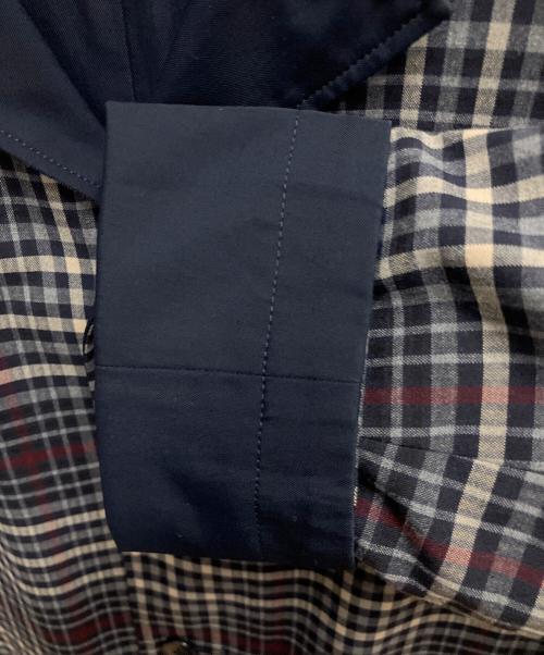 J.PRESS（ジェイプレス）J.PRESS (ジェイプレス) ステンカラーコート ネイビー×ベージュ サイズ:SIZE 9号の古着・服飾アイテム