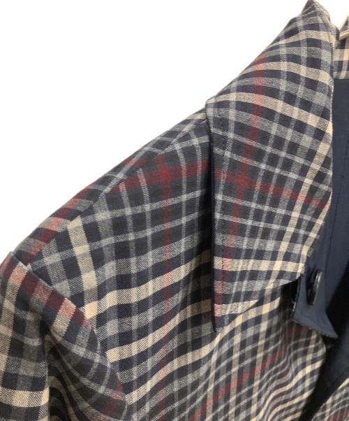 J.PRESS（ジェイプレス）J.PRESS (ジェイプレス) ステンカラーコート ネイビー×ベージュ サイズ:SIZE 9号の古着・服飾アイテム