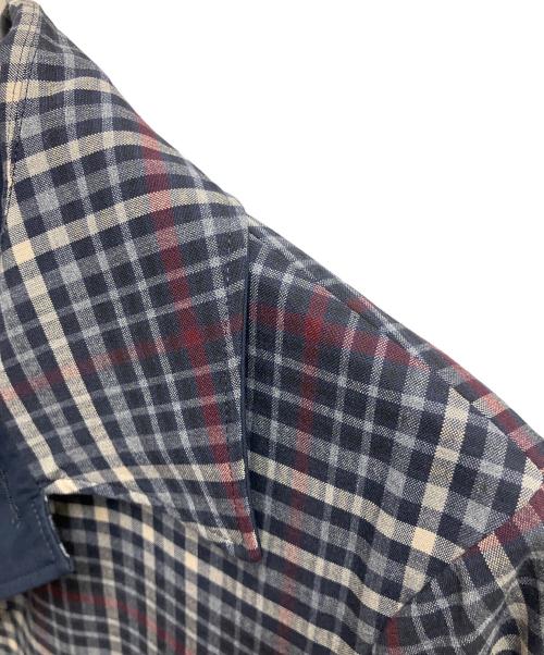 J.PRESS（ジェイプレス）J.PRESS (ジェイプレス) ステンカラーコート ネイビー×ベージュ サイズ:SIZE 9号の古着・服飾アイテム