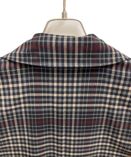 J.PRESS（ジェイプレス）J.PRESS (ジェイプレス) ステンカラーコート ネイビー×ベージュ サイズ:SIZE 9号の古着・服飾アイテム