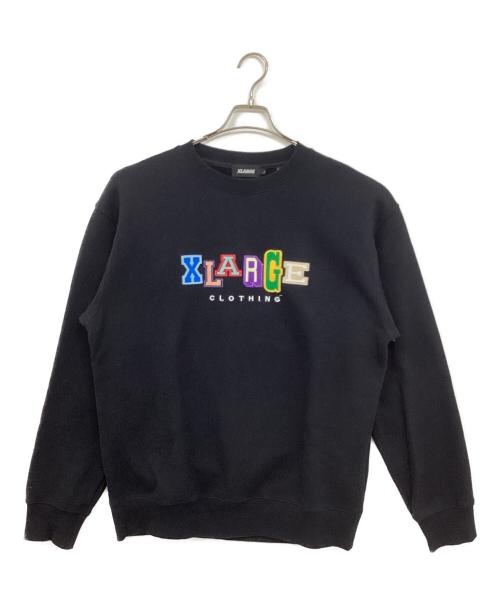 X-LARGE（エクストララージ）X-LARGE (エクストララージ) MULTI COLLEGE LOGO CREW NECK SWEAT スウェット ブラック サイズ:SIZE Lの古着・服飾アイテム