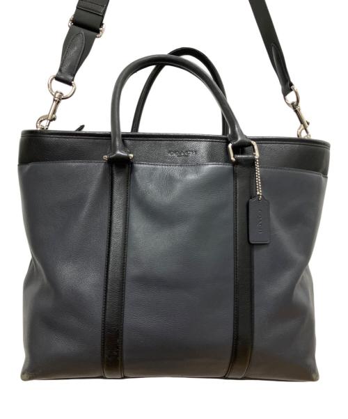 COACH（コーチ）COACH (コーチ) ネイサン 2WAYトートバッグ ブラック×グレーの古着・服飾アイテム