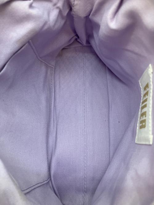 FEILER（フェイラー）FEILER (フェイラー) ブーケティエール ショルダーバッグ グレー×パープルの古着・服飾アイテム