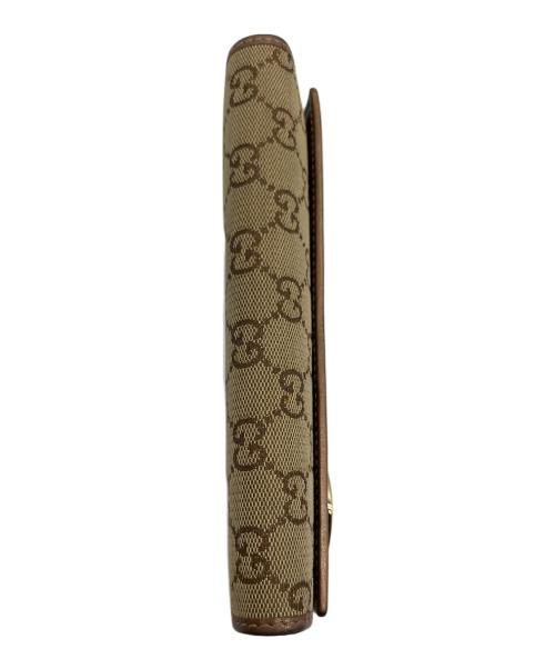 GUCCI（グッチ）GUCCI (グッチ) ラブリーハート　長財布 ベージュ×ピンクゴールドの古着・服飾アイテム