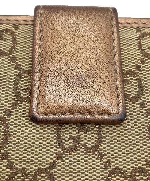 GUCCI（グッチ）GUCCI (グッチ) ラブリーハート　長財布 ベージュ×ピンクゴールドの古着・服飾アイテム