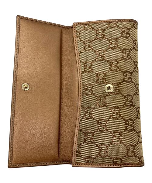 GUCCI（グッチ）GUCCI (グッチ) ラブリーハート　長財布 ベージュ×ピンクゴールドの古着・服飾アイテム