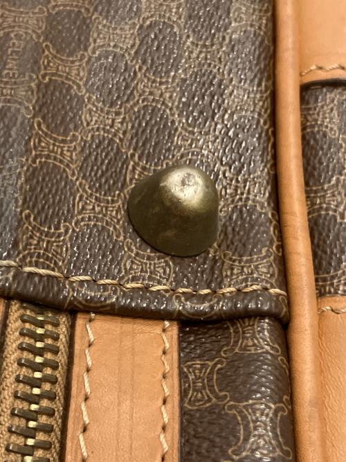 CELINE（セリーヌ）CELINE (セリーヌ) マカダム トラベルバッグ ブラウンの古着・服飾アイテム
