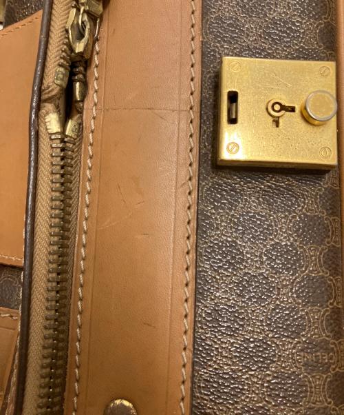 CELINE（セリーヌ）CELINE (セリーヌ) マカダム トラベルバッグ ブラウンの古着・服飾アイテム