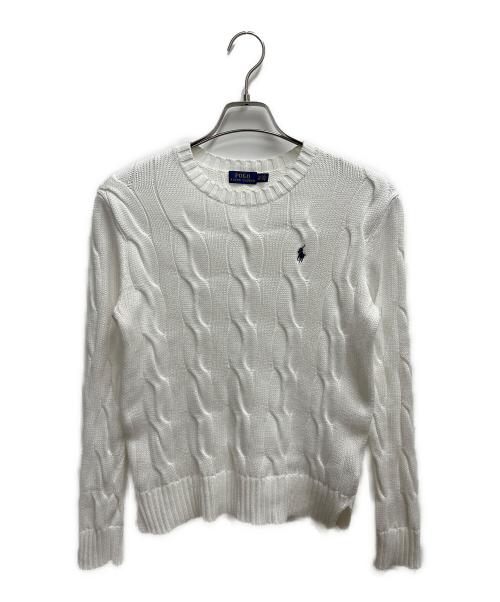 POLO RALPH LAUREN（ポロ・ラルフローレン）POLO RALPH LAUREN (ポロ・ラルフローレン) 厚手ニット ホワイト サイズ:SIZE XSの古着・服飾アイテム