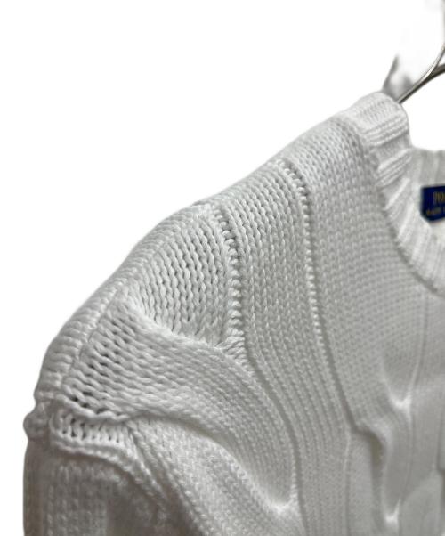 POLO RALPH LAUREN（ポロ・ラルフローレン）POLO RALPH LAUREN (ポロ・ラルフローレン) 厚手ニット ホワイト サイズ:SIZE XSの古着・服飾アイテム