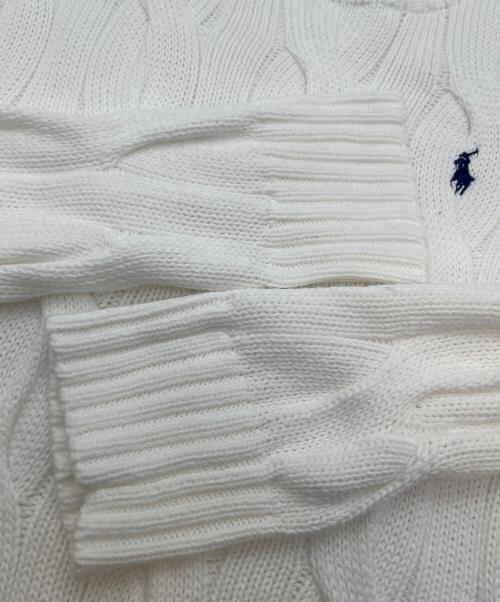 POLO RALPH LAUREN（ポロ・ラルフローレン）POLO RALPH LAUREN (ポロ・ラルフローレン) 厚手ニット ホワイト サイズ:SIZE XSの古着・服飾アイテム