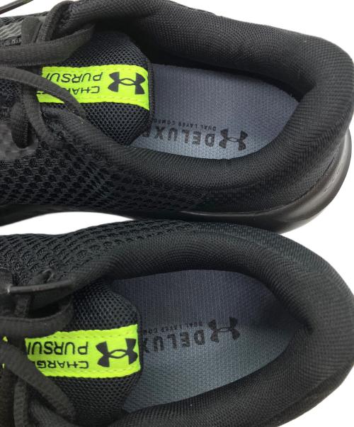 UNDER ARMOUR（アンダーアーマー）UNDER ARMOUR (アンダーアーマー) Charged Pursuit 3 ブラック×蛍光グリーン サイズ:SIZE 27.5cmの古着・服飾アイテム