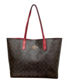 COACH（コーチ）の古着「トートバッグ」｜ブラウン×レッド